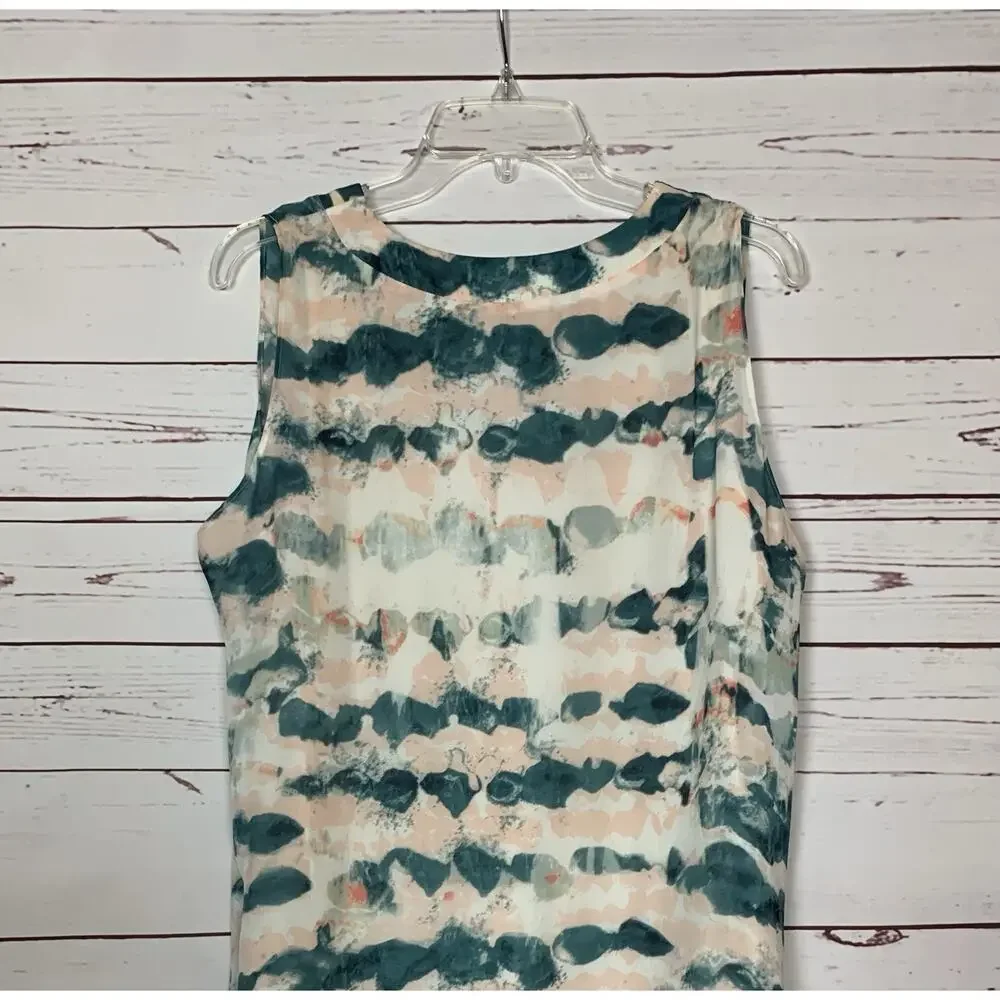 Cabi Women’s M Medium Gelato Watercolor Layered Sleeveless Spring Summer Top - Picture 9 of 13